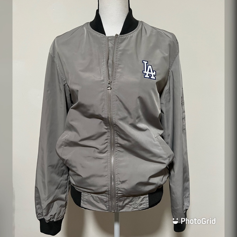 Los Angeles Dodgers JH Design Lightweight Bomber Jacket Size S